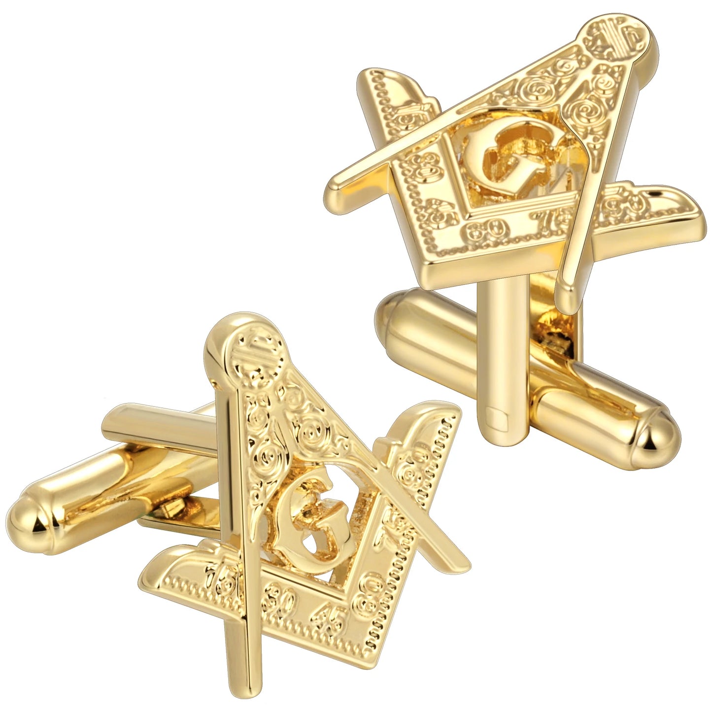 Freemason Masonic Tie Clip or Cufflinks for Men, Gift Box Packed, Men's tie clip Jewelry or Accessories, Masonic Gifts for Men.