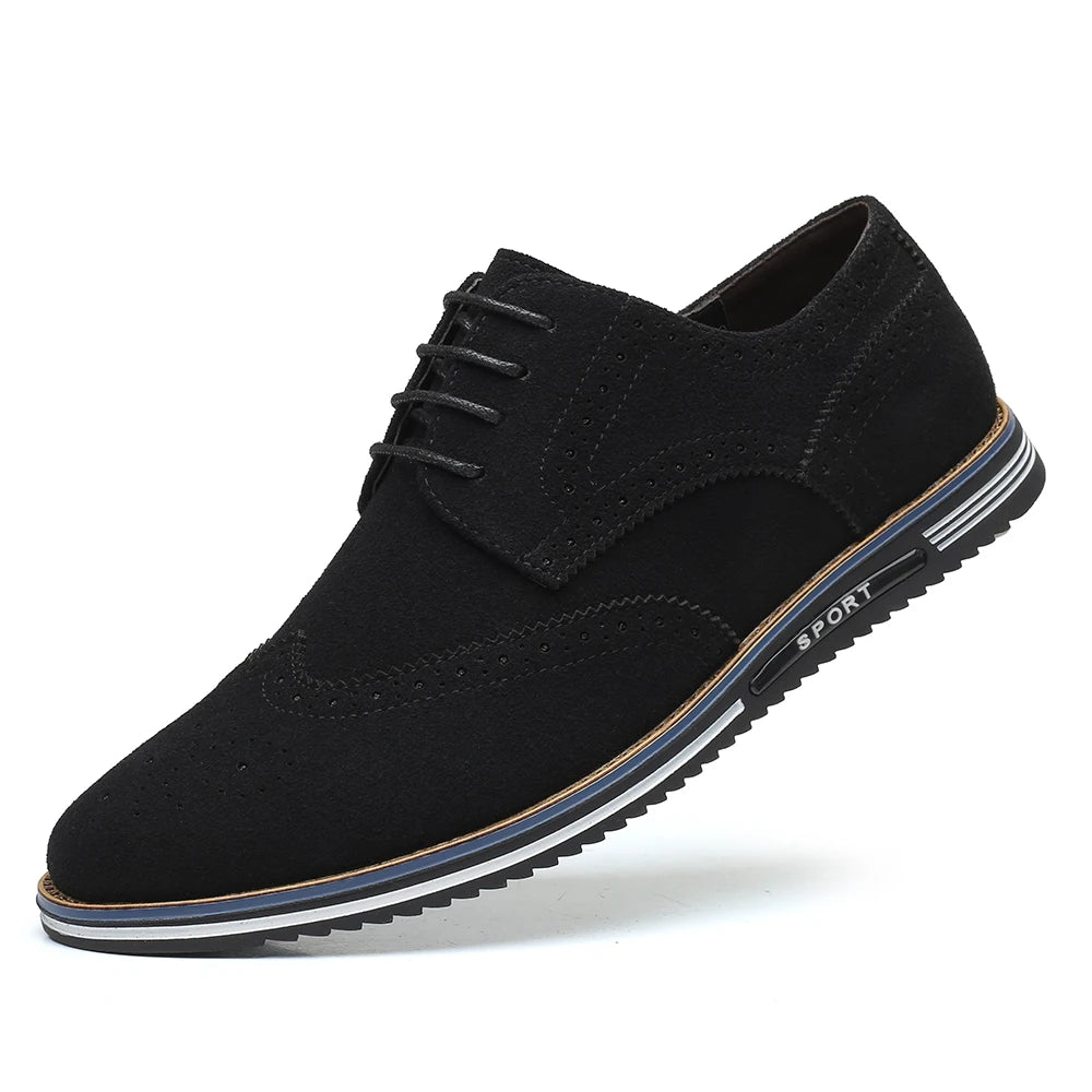 Classic Brogues Shoes For Men Frosted Suede Leather Shoes Casual Men's Footwear Undefined Men's Shoes Plus Size