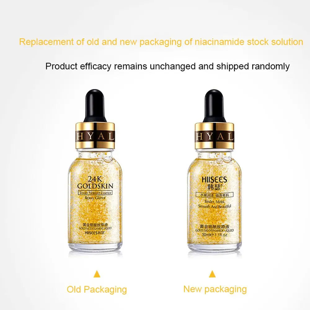24K Gold Face Serum Hyaluronic Acid Acne Serum Moisturizer Essence Cream Whitening Day Creams Anti Aging Anti Wrinkle Skin Care