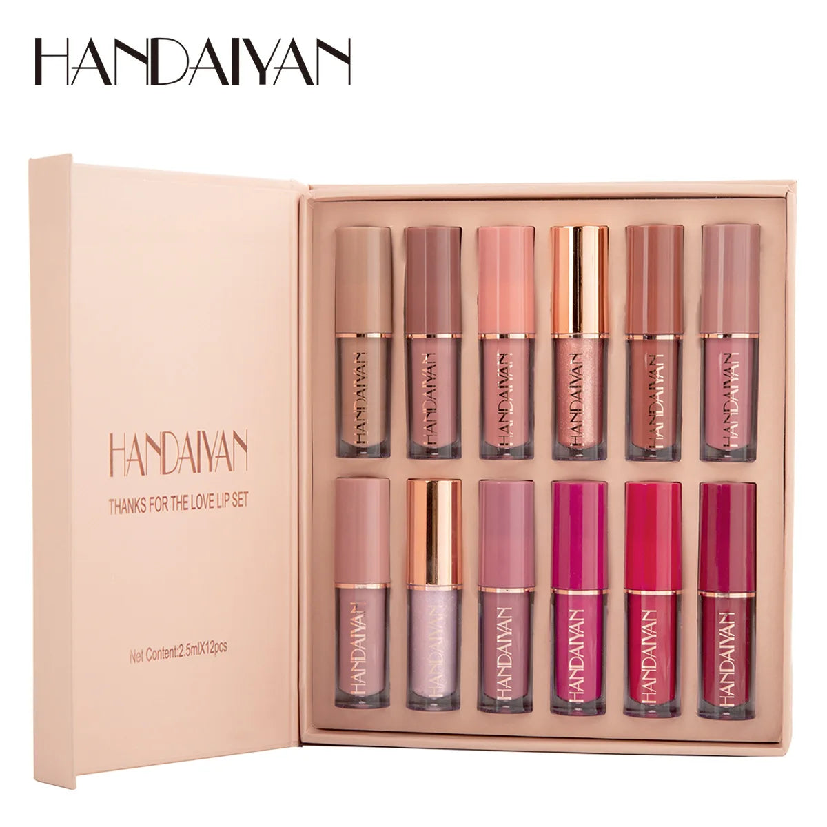 12 Color Matte Liquid Lipstick Kit Non Stick Cup Waterproof Lip Gloss Long Lasting Cosmetics Makeup For Women