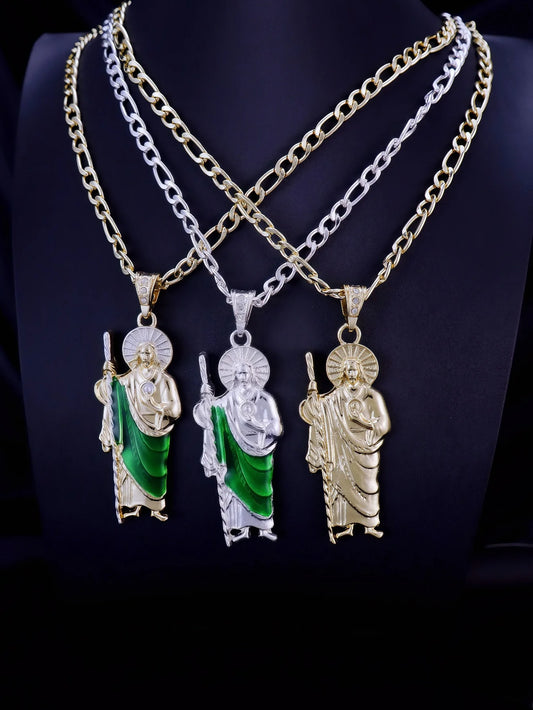 St. Jude Pendant Necklace For Men And Women Durable Eye-Catching Symbol Of Faith Stylish St. Jude Jewelry Perfect Holiday Gift