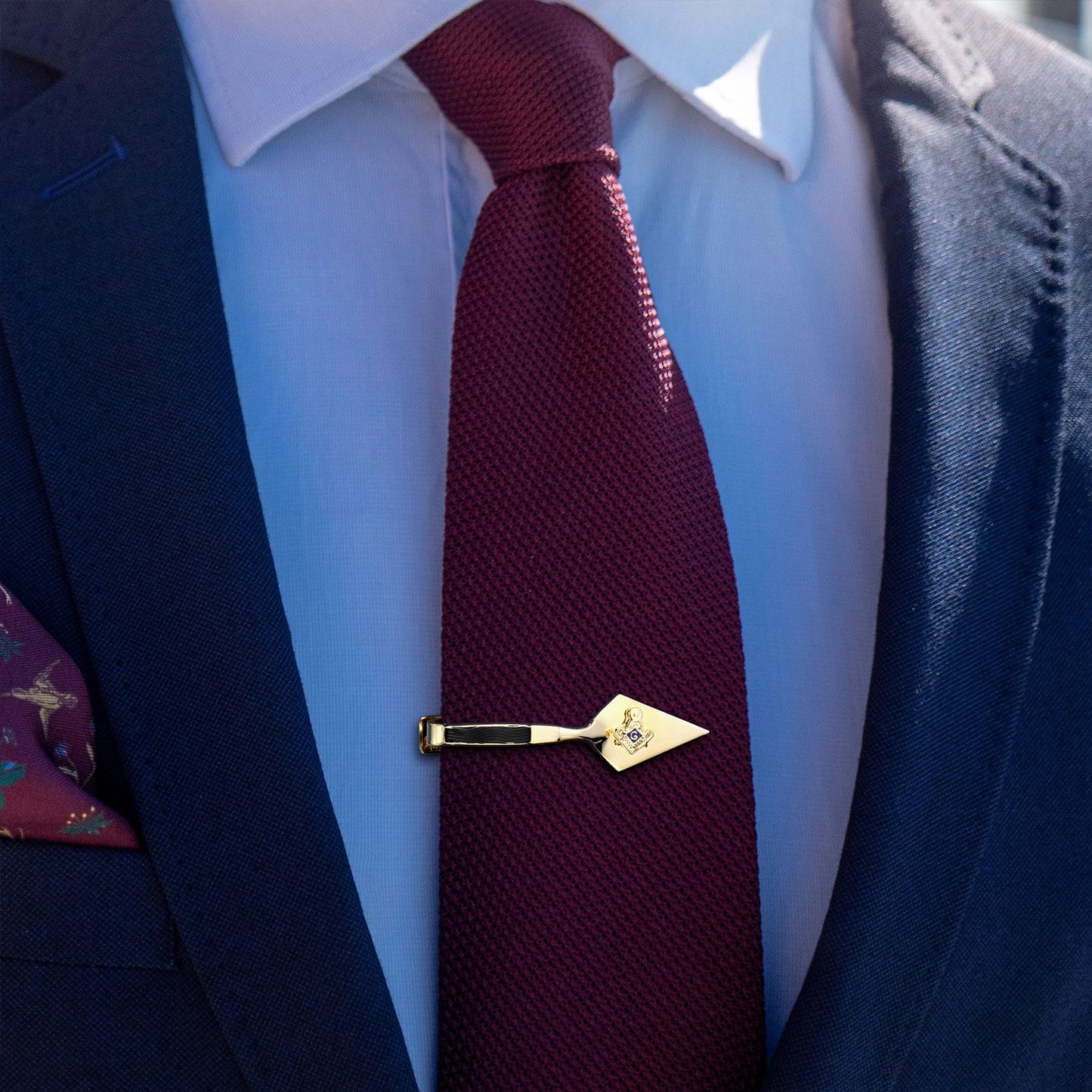 Freemason Masonic Tie Clip or Cufflinks for Men, Gift Box Packed, Men's tie clip Jewelry or Accessories, Masonic Gifts for Men.