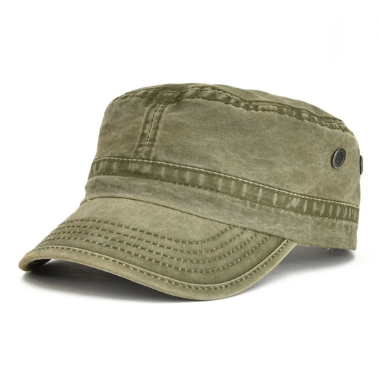 Mens Trucker Baseball Hat Solid Cotton Distressed Flat Caps