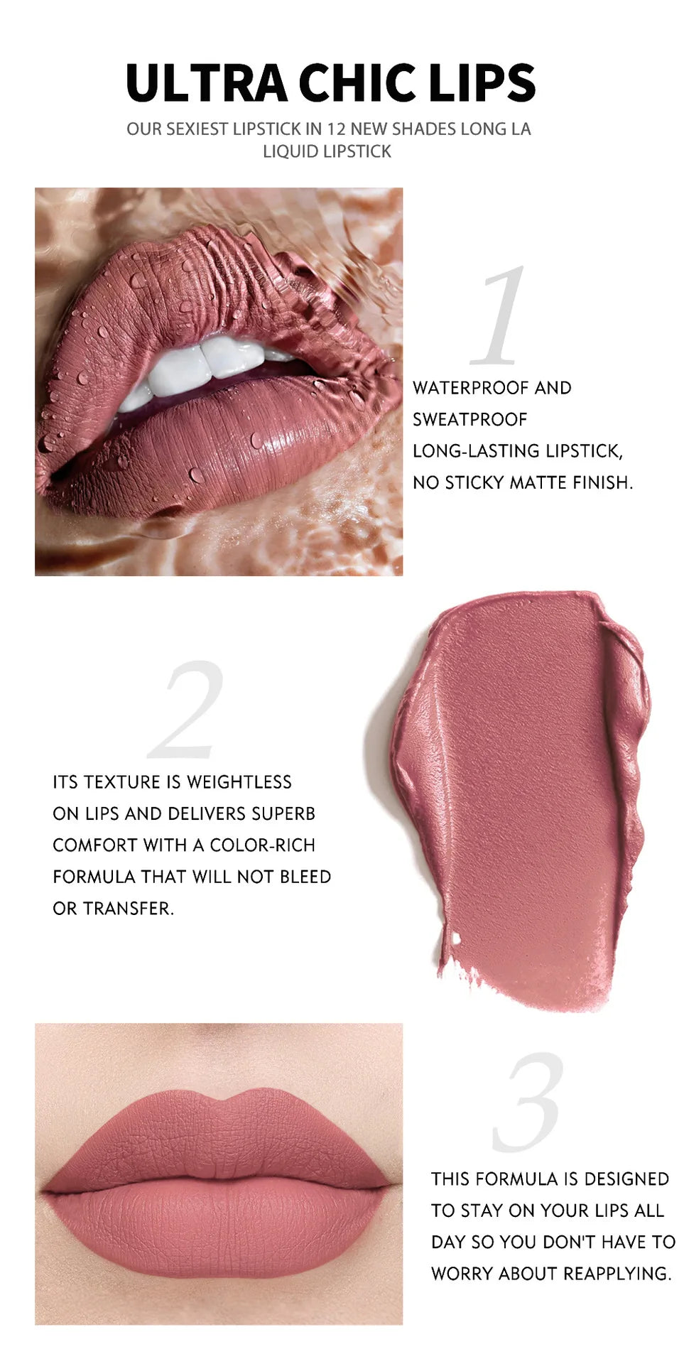 12 Color Matte Liquid Lipstick Kit Non Stick Cup Waterproof Lip Gloss Long Lasting Cosmetics Makeup For Women