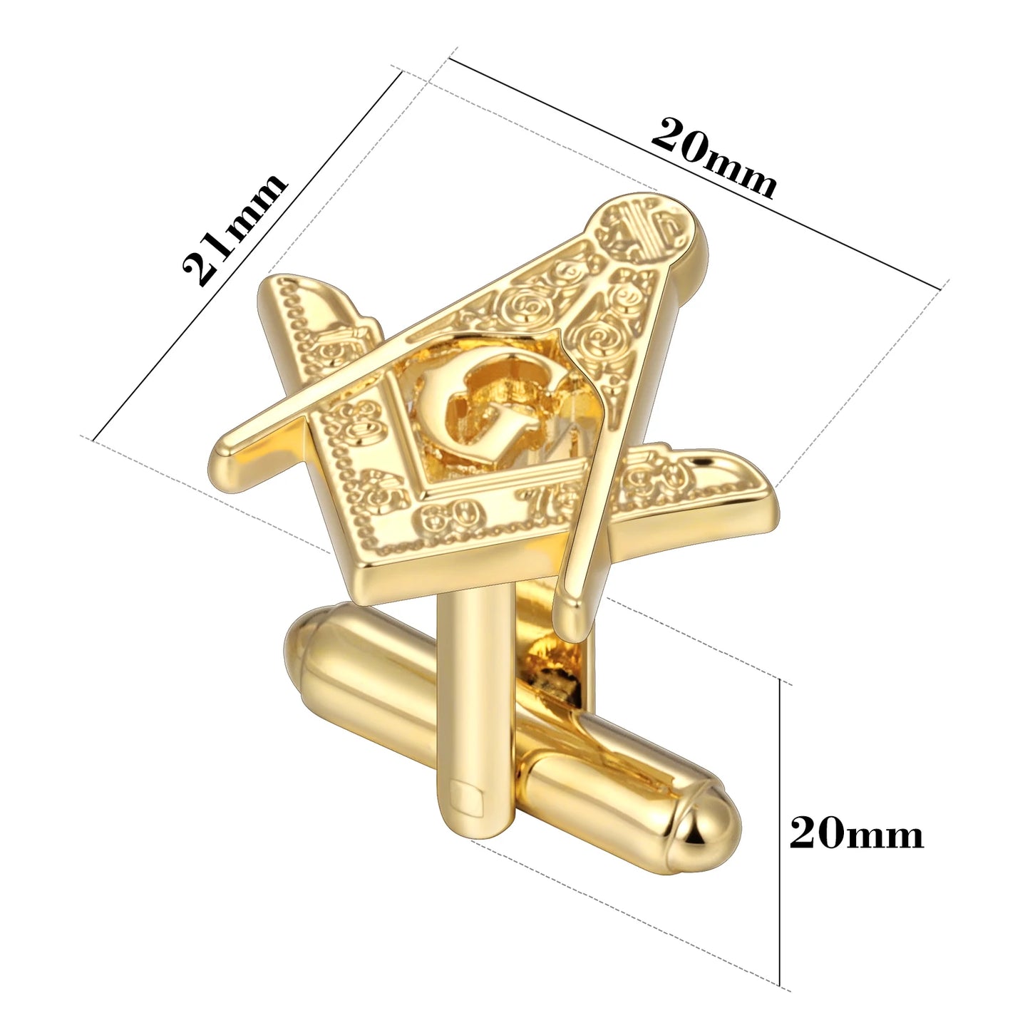 Freemason Masonic Tie Clip or Cufflinks for Men, Gift Box Packed, Men's tie clip Jewelry or Accessories, Masonic Gifts for Men.