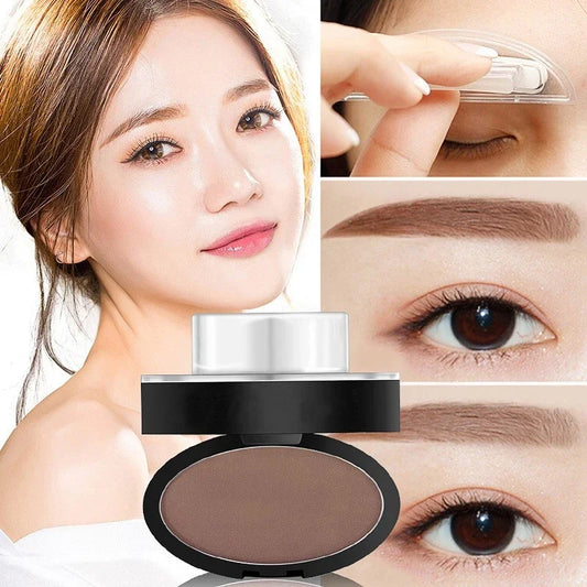 Natural Arched Eyebrow Powder Stamp Quick Makeup Brow Stamps Waterproof Powder Palette for Eyebrows Eye Brow Tint Makeup Tools