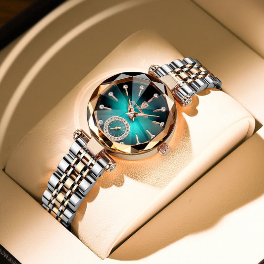 Luxury Watches For Ladies Stainless Steel Waterproof Quartz Female Wrist Watch  Gift+box